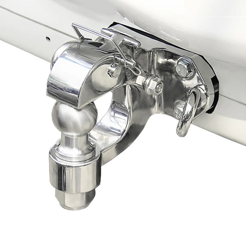 Stainless Steel Trailer Hitch 105x55mm Install Hole Off-road Refit Tow Hook Parts for PRADO Camp Trailer Car Accessories 3