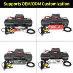 12000lbs Trailer Electric Winch Guide Towing Hook Sets Support OEM/ODM Trailer Hitch Car Synthetic Rope Winch Accessories 12V DC 3