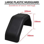 New High Quality Black Plastic Tire Mudguard for 12-15" Wheel Arch Trailer Parts 3