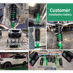 Front Rear 9-Stage Adjustable Damping Metal Green Black High Quality Shock Absorber 12-Month Warranty NAVARA Suspension 6