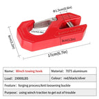 Forged Winch Hook 19000LBS Winch Rope Guide and Trailer Hitch 7075 Aluminum Towing Hook Parts Winch Fairlead Car Accessories 3
