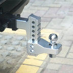 Aluminum Alloy 2inch Tow Ball Trailer Hitch 6inch Tow Arm 2inch Receiver Tow Hook Silver High Quality 6000LBS Off-road 6