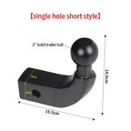 New Black Solid High-Strength 2" Heavy Duty Steel Trailer Arm Ball Mount Hitch Off-road Refit Parts Car Tow Hook 17000lbs 3