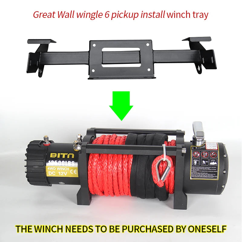 Trailer Winch Tray Bracket Parts for Great Wall Wingle 5 Wingle 6 Winch Mounting Rack Holder Frame Trailer Hitch Car Accessories 6