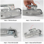 New 1-7/8 X 3 Inch Steel Tow Hook Ball Head Buckle Cover for Trailers RVs Yachts-Trailer Hitch Parts Accessories 2000lbs Max 3