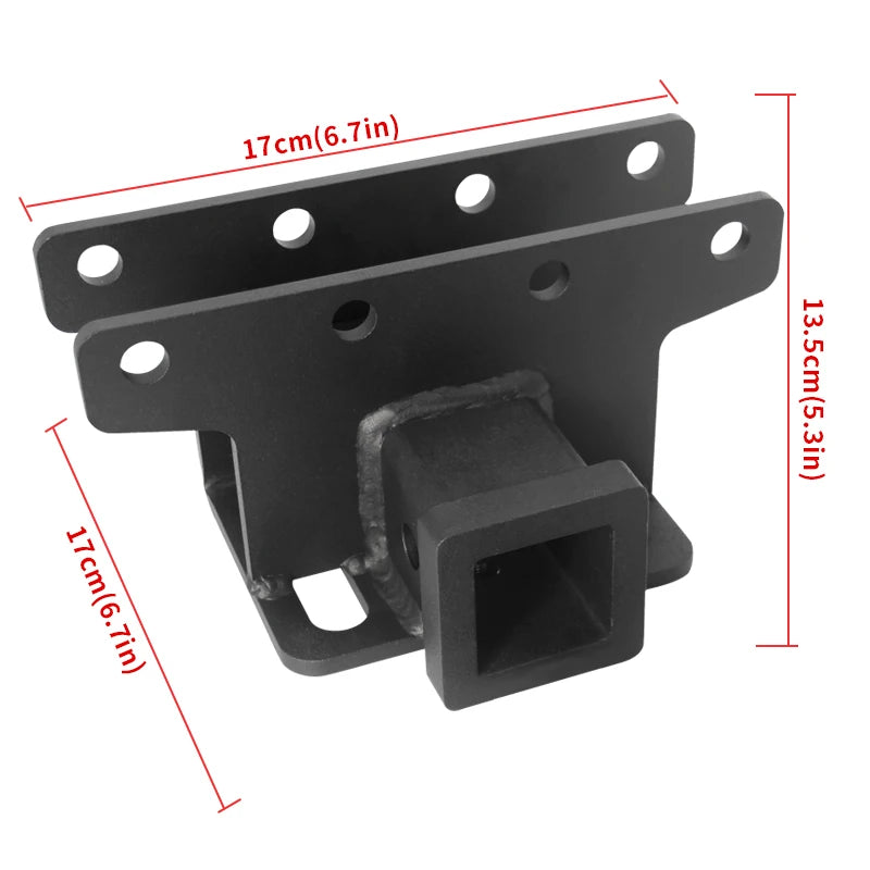 New Square Mouth Base Car Trailer Rear Bumper for Jeep 2019-23 Gladiator JT Parts Tow bar Towing Hook Vehicle Hitch Accessories 3