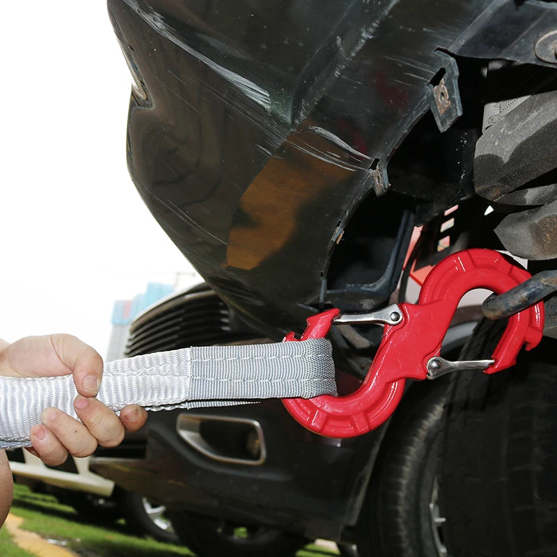 Off-road Forging S-hook 15 Ton Nylon Winch Tow Rope for Trailer Hitch Vehicle Towing Tools 3