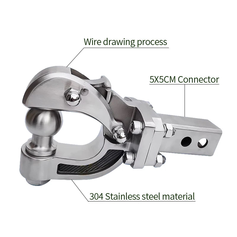 For LC300 LX600 Land Cruiser 304 Stainless Steel Trailer Hook Match 2inch Receiver Parts Trailer Hitch Camping Car Accessories 2