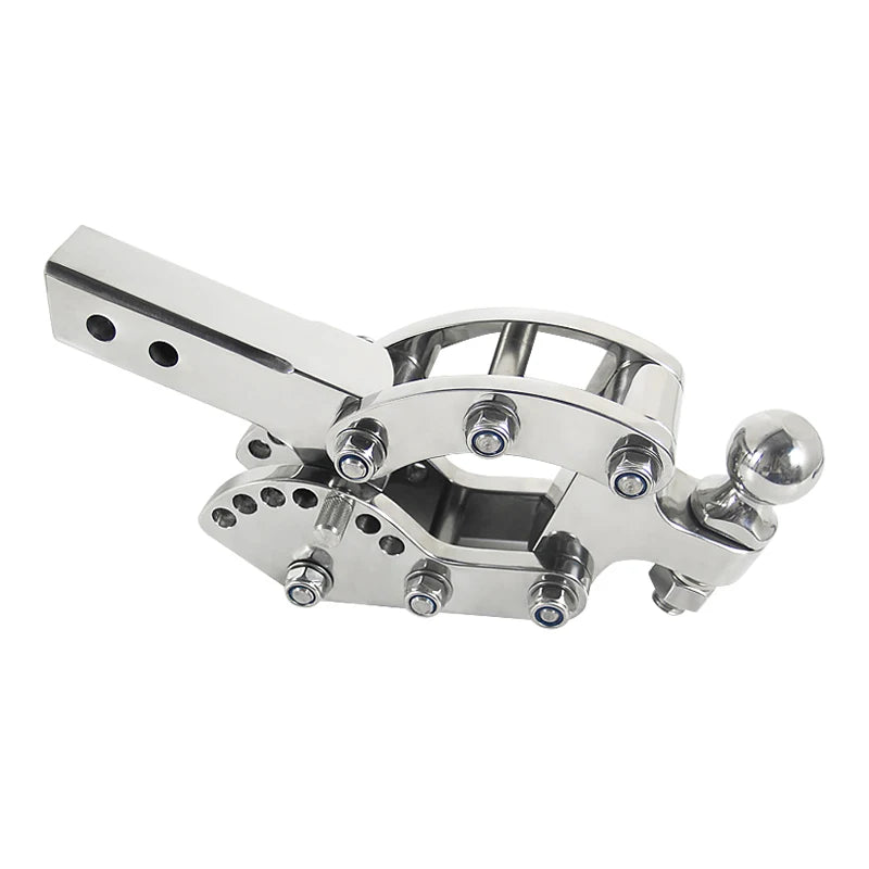 New Heavy Duty Steel Electroplated Adjustable Trailer Hitch Towing Ball Off-road Refit Tow Hook Parts 2inch Receiver 10000LBS 5