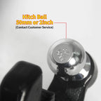Heavy Duty Steel 8Ton Forging Trailer Hitch With 50mm or 2" Ball Chose Off-road Refit Parts Tow Hook Accessories 85*45mm Hole 4