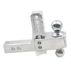 Heavy Duty Aluminum Alloy Forging Adjustable Height Trailer Hitch Double Hitch Ball Towing Recovery Gear Car Accessories 6000lbs 4