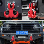 Stainless Steel Creative Base With 7075 Aluminum Alloy Sheep Horn Tow Hook Trailer Hitch Modified Accessories 6