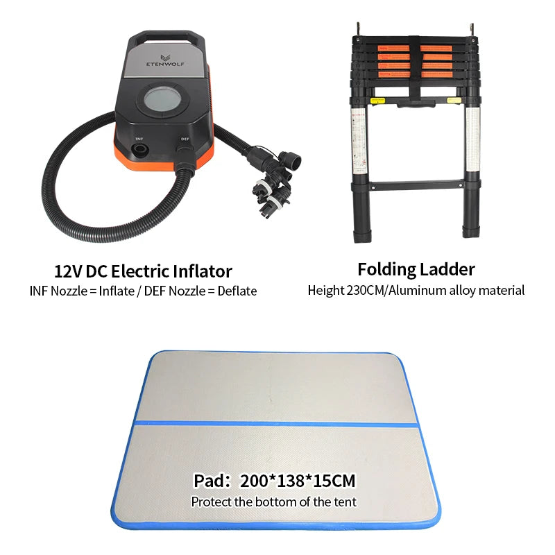 Inflatable Camping Tent Outdoor Waterproof Glamping Air Tent Fast Setup Floating Tent Custom Logo Trailer Hitch Car Accessories 3