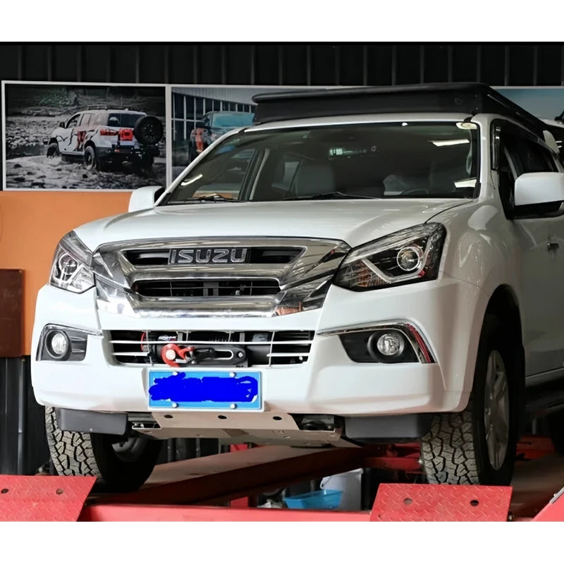 For Isuzu MU-X Steel Winch Tray Bracket Front Bumper Winch Cradle Parts Trailer Hitch Car Winch Mounting Rack Holder Accessories 6