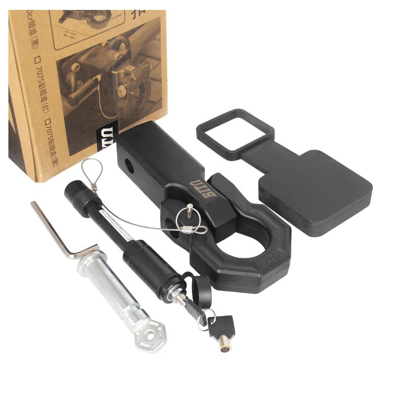 New High Quality 40CR Steel U-Shaped Shackle Trailer Hitch Off-road Refit Tow Hook Parts Load 15ton Fit 2-inch Receiver 1