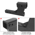 Heavy Duty Steel Trailer Towing Extender Spare Tire Parts Clearance Adapter for Rear Bumper Bike Rack Cargo Carrier Accessory 3