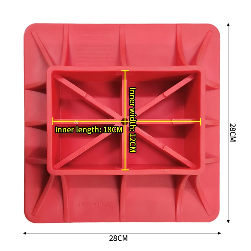Off-road Base Increase the Contact Area of Jack Square 28X28cm Base Parts Non-slip Sole Trailer Hitch Camping Car Accessories 4