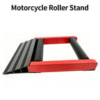 Aluminum Motorcycle Roller Stand with Loading Ramp Non Slip Base Motorcycle Cleaning Maintenance Tool for Workshop Repair Parts 1