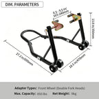 Motorcycle Front Wheel Lift Stand Parts Steel Front Paddock Stand Wheel Lift Support Repair Maintenance Holder for Motorbike 2
