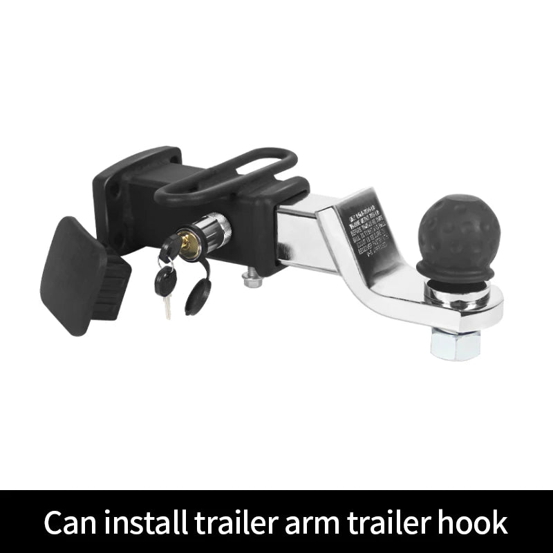 New Heavy Duty Steel Square Mouth Base Ring Trailer Hitch 10000lbs Load Capacity 2inch Receiver Install Hole Camp Trailer 5