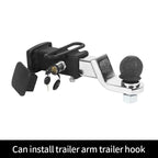 New Heavy Duty Steel Square Mouth Base Ring Trailer Hitch 10000lbs Load Capacity 2inch Receiver Install Hole Camp Trailer 5