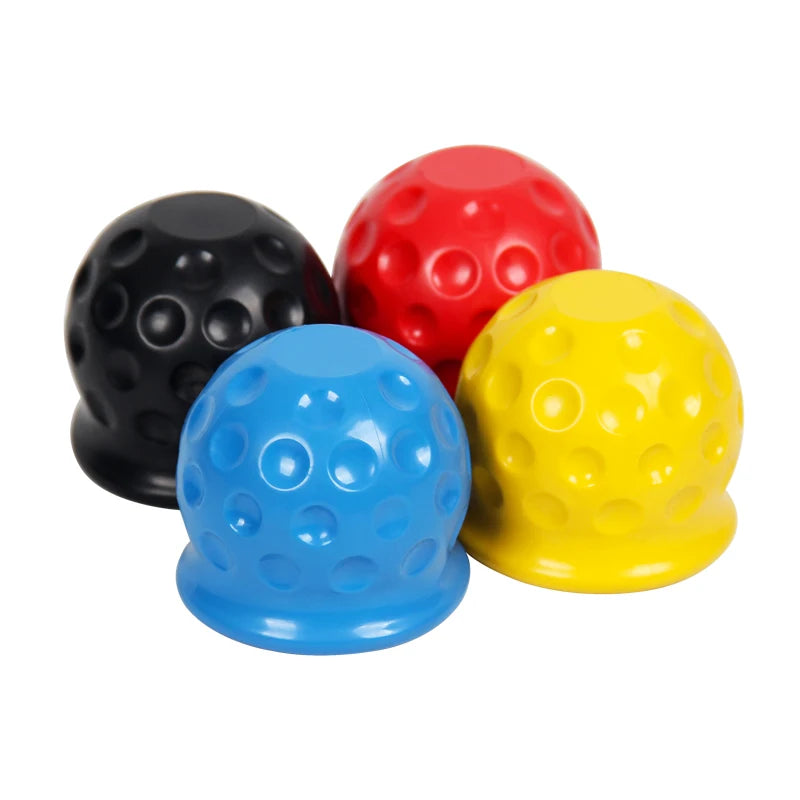 ABS 50mm 2inch Rubber Trailer Ball Head Cover Trailer Ball Head protection Cover Trailer Ball Cover Parts Trailer Hitch Tow Hook 1