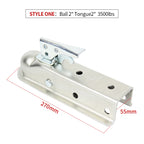 New High Quality 2" Ball Adjustable Tongue Steel Silver Trailer Ball Cover 3500lbs Connecting Hitch Camp Trailer Accessories Tow 3