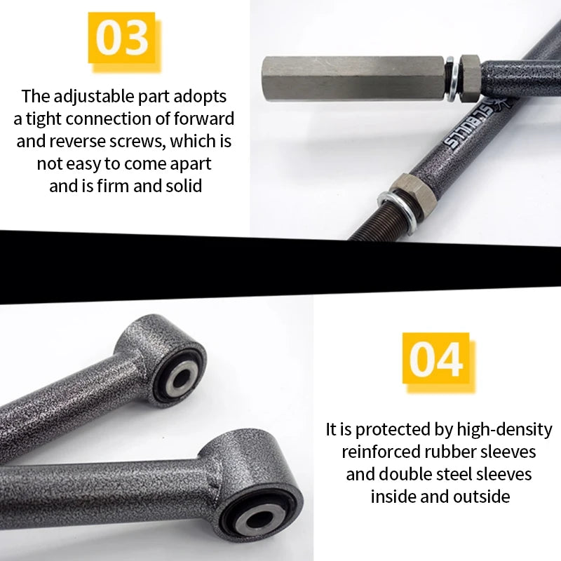 Patrol Y60 Y61 Adjustable-Length Rear Axle Rod Four-bar Linkage Thrust Rod Trailer Hitch Off-road Parts Car Accessories 5
