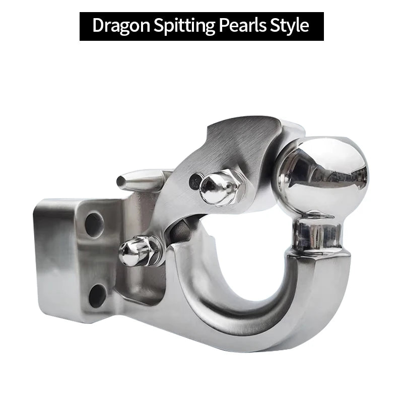 For Pajero V97 V93 V73 Offroad Trailer 304 Stainless Steel Towing Hook with Tow Ball Trailer Hitch Base Install Car Accessories 5