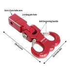 Forged Aluminum Alloy Goat Horn-shaped Towing Hook Parts Offroad Trailer Hitch Car Accessories 2inch Receiver Universal Tow Hook 2