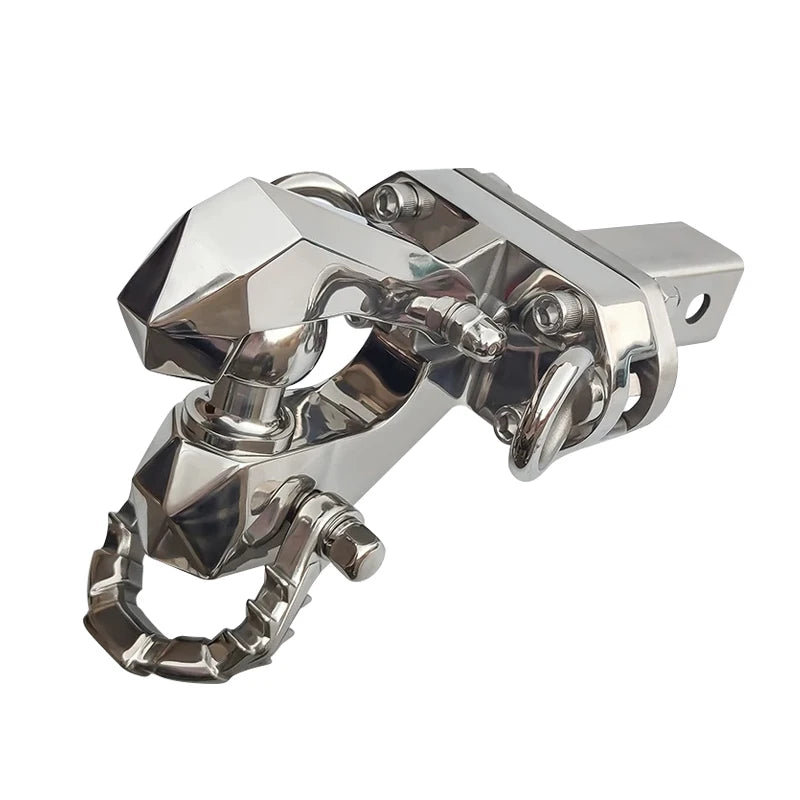Stainless Steel Trailer Hook Match 2in Receiver Handing Ring and Safely Shackle Parts Trailer Hitch Arm Camping Car Accessories 5