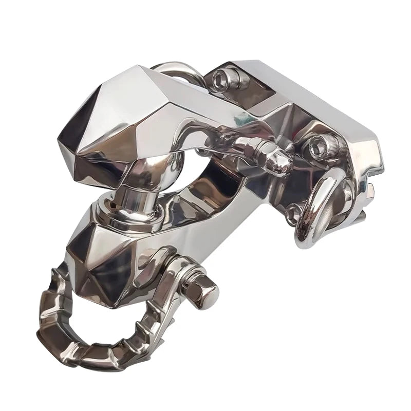 Trailer 304 Stainless Steel Tow Hook for Toyota 2003-2023 Prado Viper Design Parts Trailer Hitch Base Off-road Car Accessories 6
