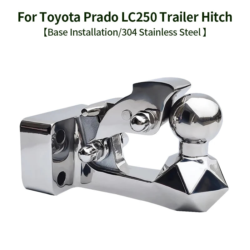 Trailer 304 Stainless Steel Towing Hook for Toyota LC250 Diamond Design Refit Parts Trailer Hitch Base Off-road Car Accessories 1
