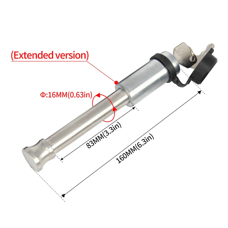 Trailer Lock Pin Stainless Steel Quick Release Pin With Anti Theft Suitable for Most Trailer Arms Trailer Hitch Accessories 3
