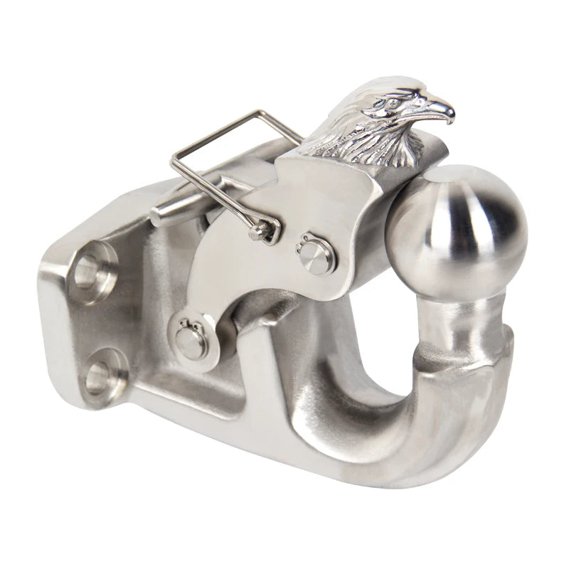 CNC Machined Tow Hook Trailer Hitch Parts Customized Eagle Head Pattern for Car Rear Bumper 85x45mm Install Hole Accessories 2
