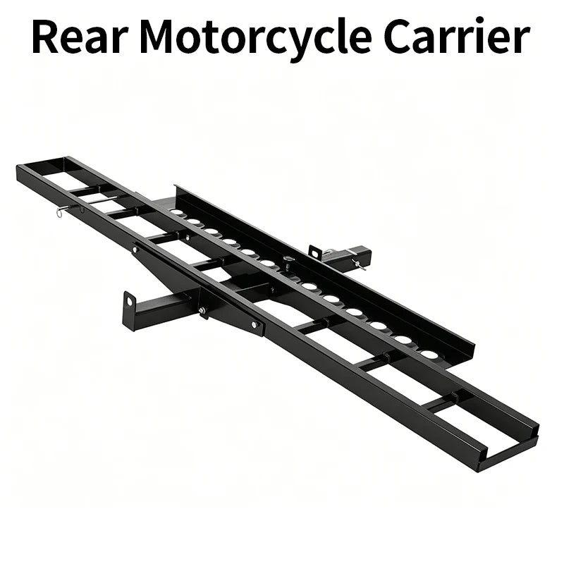 Heavy Duty 2 Inch Receiver Motorcycle Carrier Hitch Mount Tow Bar Motorcycle Transport Rack for Truck SUV Dirt Bike Scooter 1