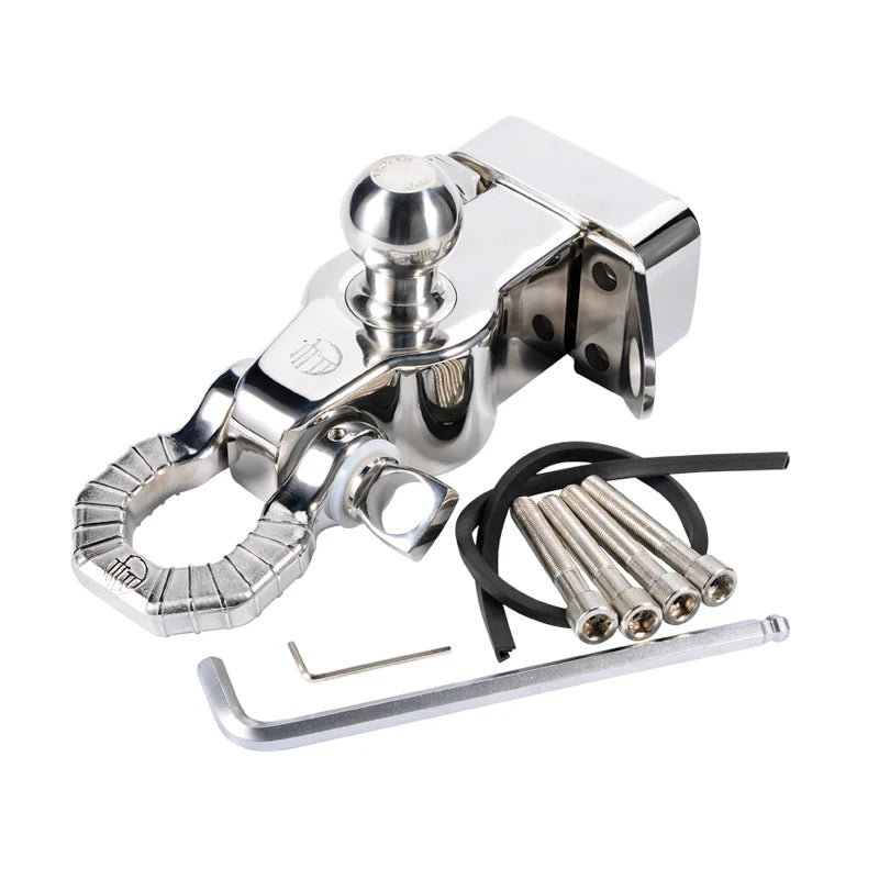 Stainless Steel Trailer Hitch Detachable U-shape Shackle With Ball Towing Off-road Refit Parts Tow Hook Accessories 1