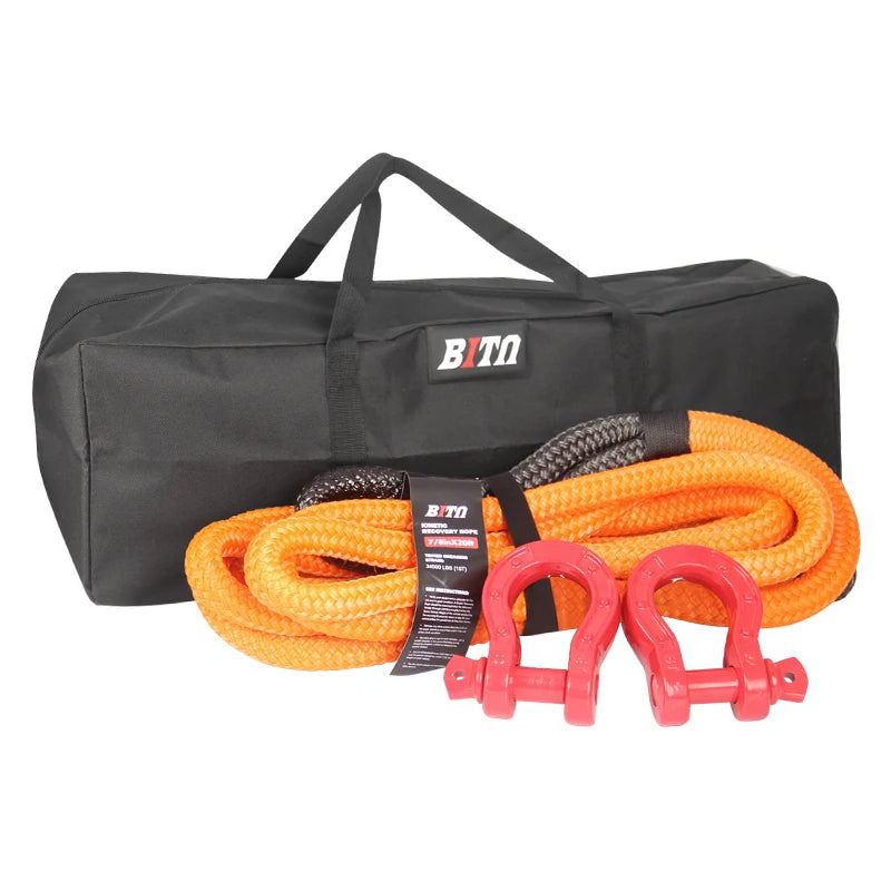 6M 15 Ton Towing Rope for Off-Road 4x4 U-Shaped Forging Shackle Trailer Hitch Rope Essential for Trailer Parts & Car Accessories 4