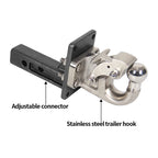 Stainless Steel Tow Hook and Heavy Duty Steel Adjust Trailer Hitch 50x50mm Connector Kit Off-road Refit Parts Car Accessories 4