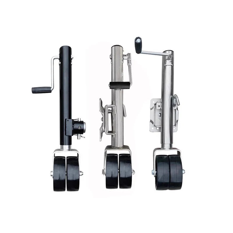 6-inch Twin Wheel Trailer Jack Bracket Universal Guide Knight Caster Trailer Accessories Yacht ATVUTV RV Trailer Hitch 1