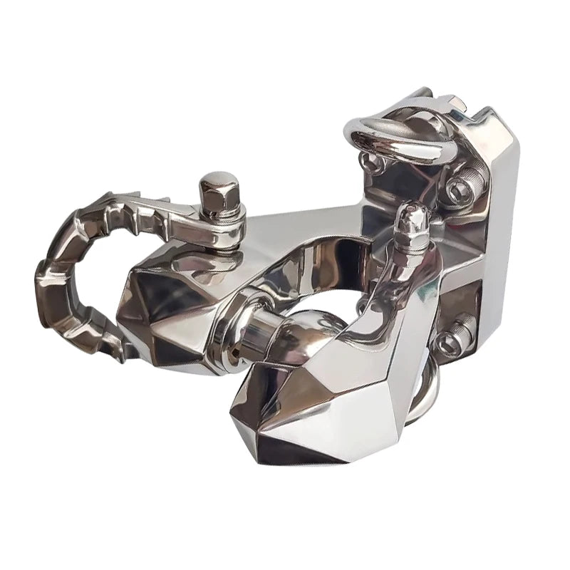 Trailer 304 Stainless Steel Tow Hook for Toyota 2003-2023 Prado Viper Design Parts Trailer Hitch Base Off-road Car Accessories 5