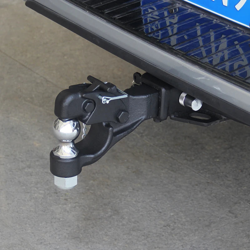 New Black Tube Arm Integrated Die-casting Heavy Duty Steel Tow Hook Parts Trailer Hitch Accessories 2inch or 50mm Towing Ball 6