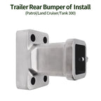 Stainless Steel Towing Square Mouth Base with 2inch Receiver 85X45mm Universal Hole Trailer Hitch Offroad Parts Car Accessories 4