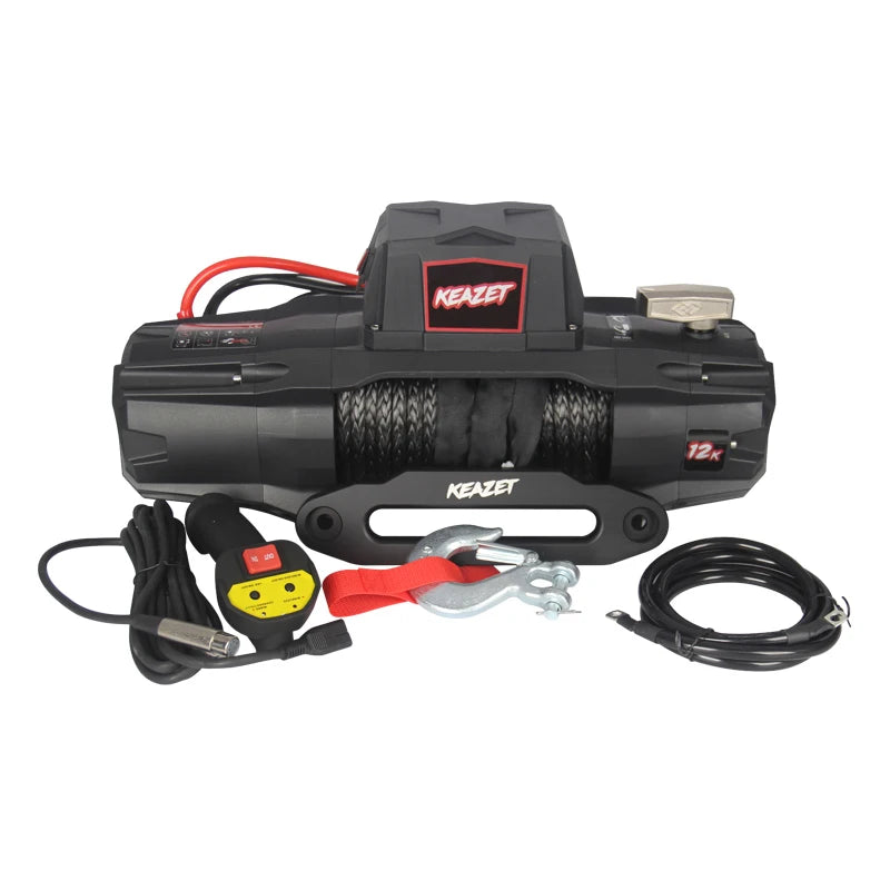 Trailer Electric Winch 12000LBS 12V Car Mounted Towing Winch Parts 4X4 Off-Road Recovery Winch Trailer Hitch Car Accessories 1