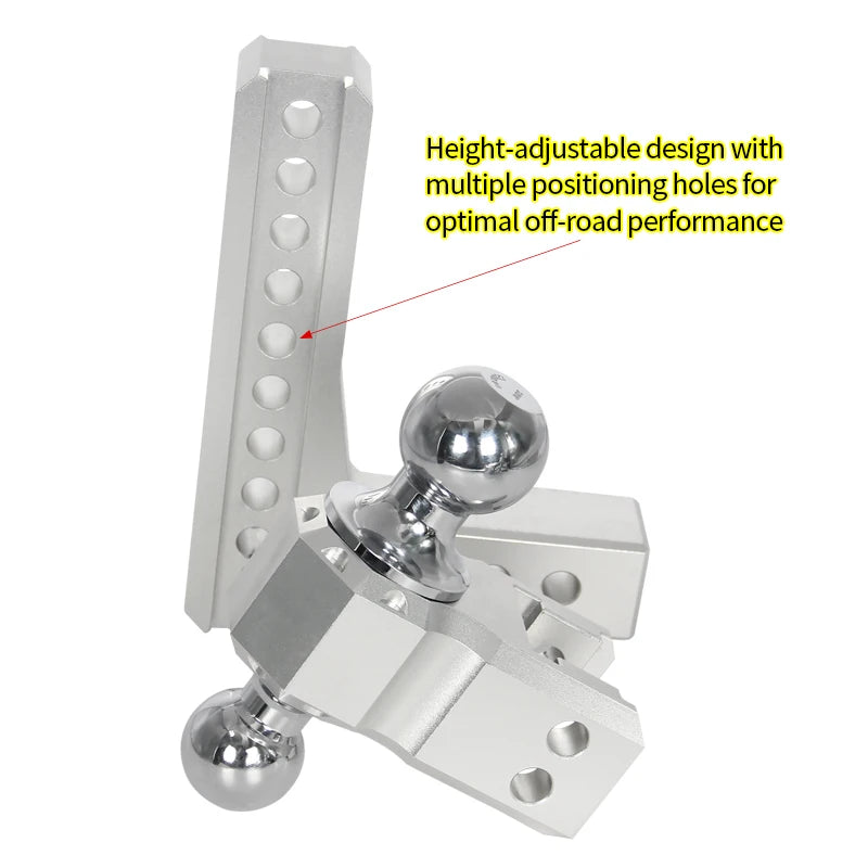 Adjustable Aluminum Alloy Trailer Hitch Hook with Dual Tow Ball Mount Trailer Towing Hitch Car Accessories Drop Hitch Adjustable 4