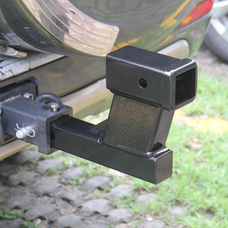 Manganese Steel 5x5cm Solid Tube Adapter with 2-inch Receiver Single Ports Trailer Arm Trailer Hitch Camp Trailer Accessories 6