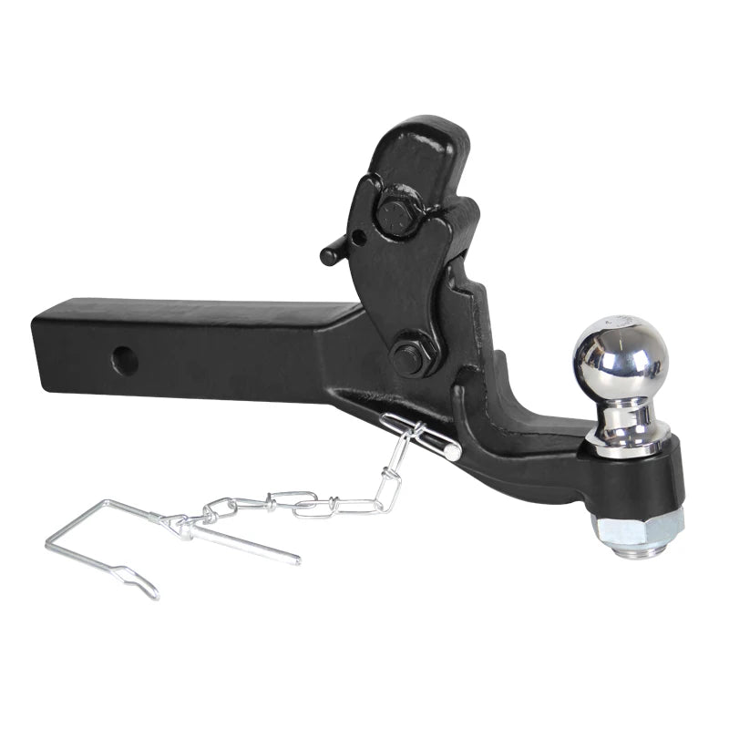 New Black Tube Arm Integrated Die-casting Heavy Duty Steel Tow Hook Parts Trailer Hitch Accessories 2inch or 50mm Towing Ball 2
