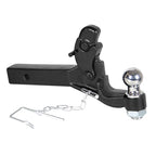 New Black Tube Arm Integrated Die-casting Heavy Duty Steel Tow Hook Parts Trailer Hitch Accessories 2inch or 50mm Towing Ball 2