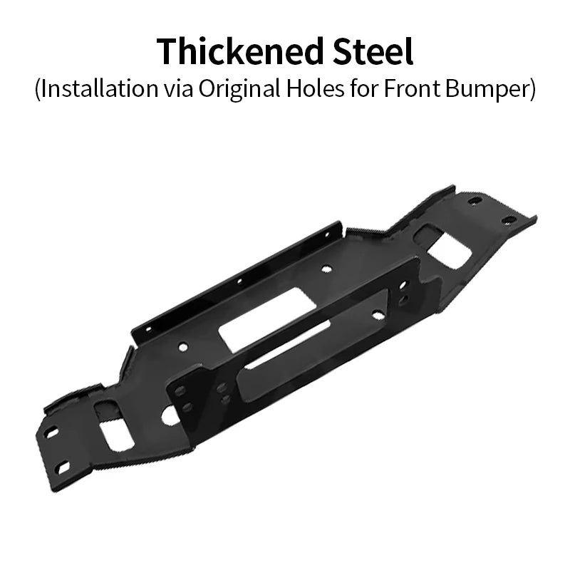For Nissan Patrol Y61 Steel Front Bumper Winch Tray Bracket Trailer Winch Refit Parts Trailer Hitch Winch Cradle Car Accessories 2