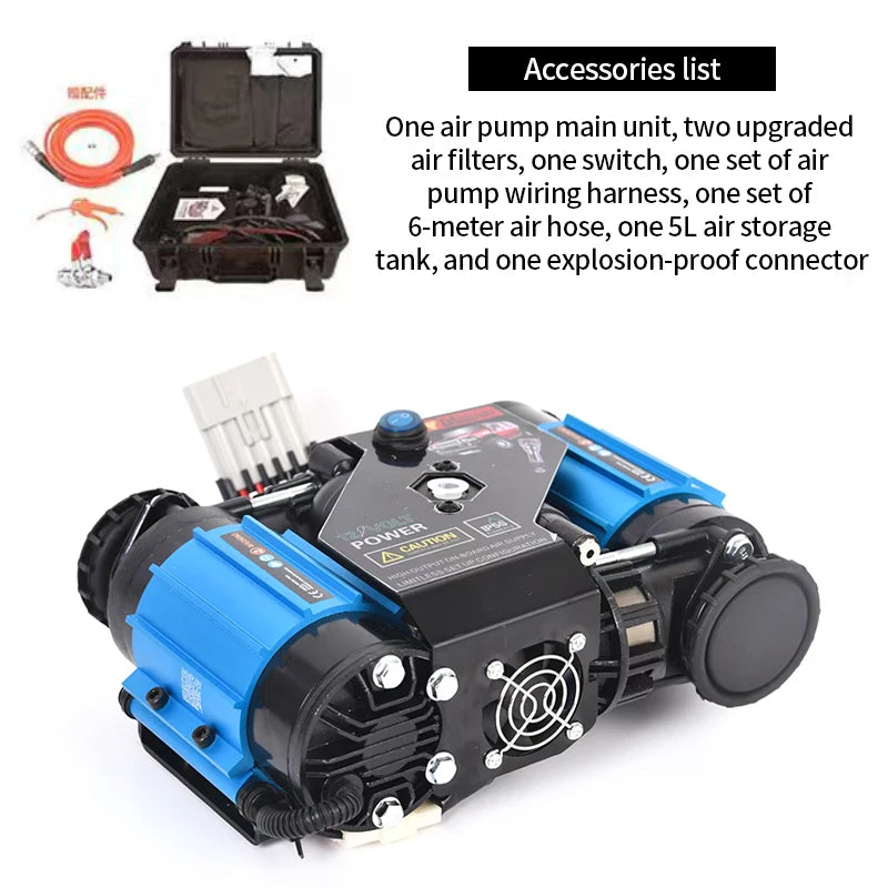 New Portable Dual-cylinder DC 12V High Quality Car Air Pump for Off-road Vehicles Tire Inflation Camp Trailer Accessories 4